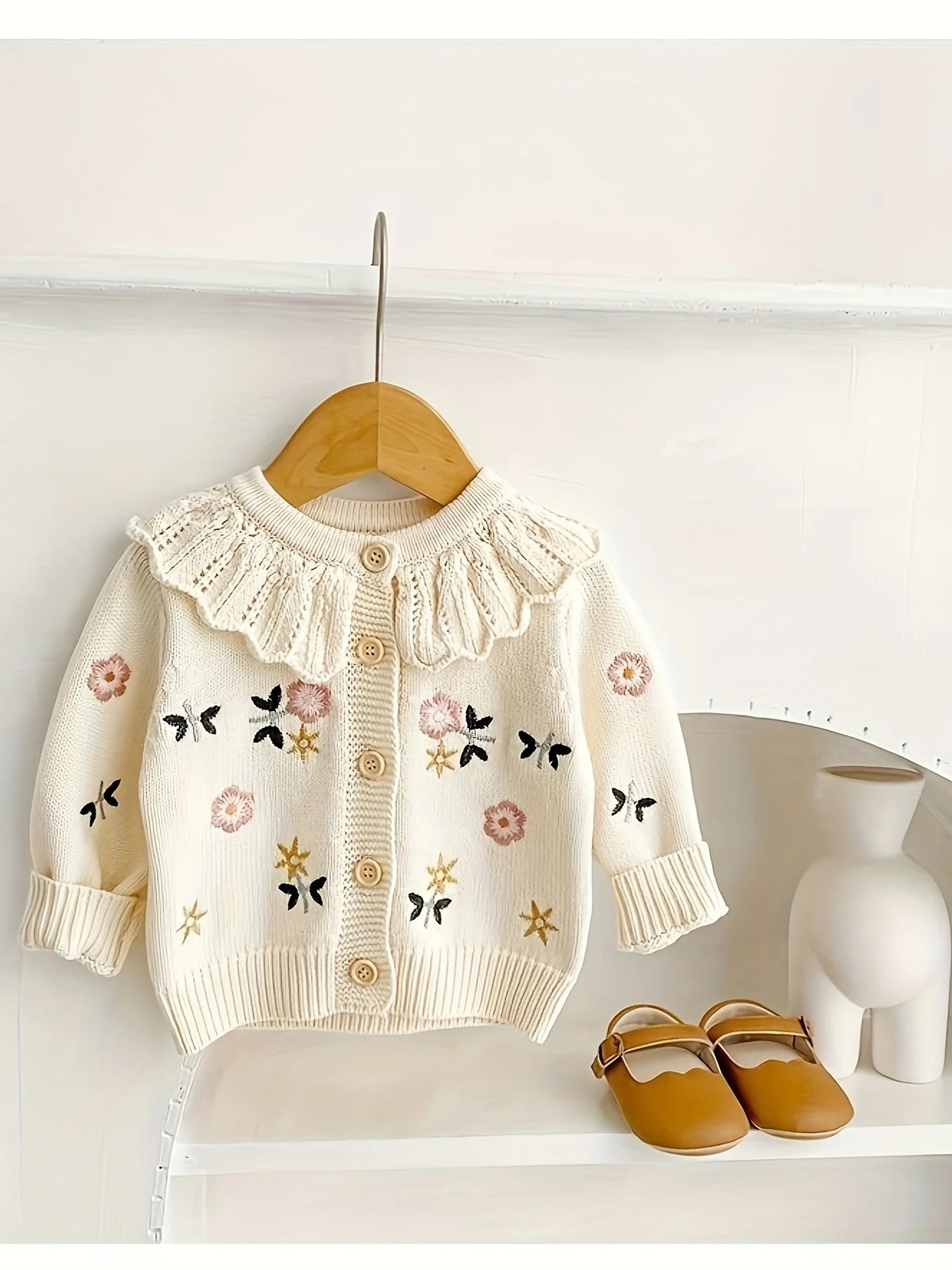 Baby Girl Knitted Cardigan Sweater – Warm Toddler Winter Top for Autumn & Winter