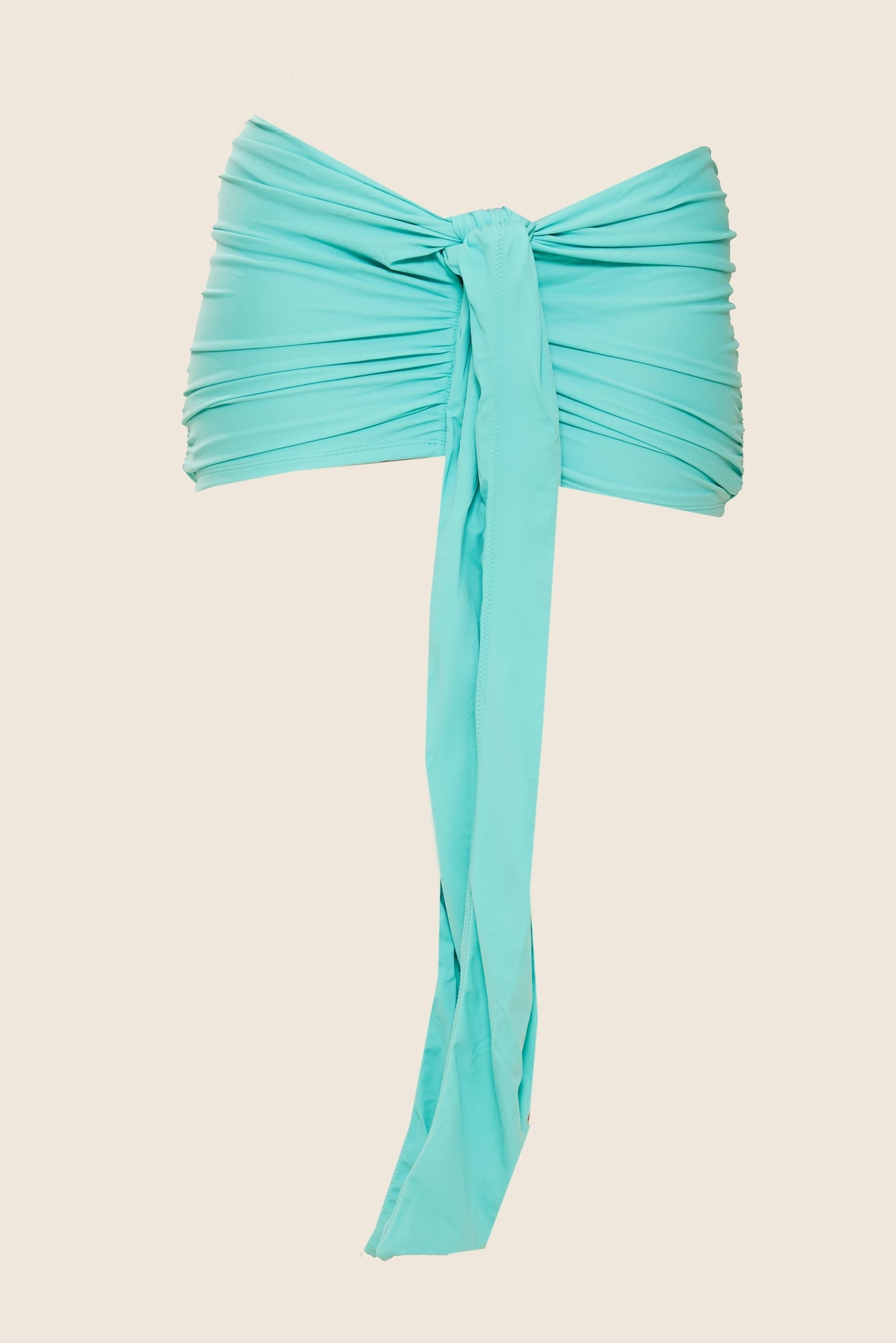 Tie Up Mini Skirt in Aqua Blue
