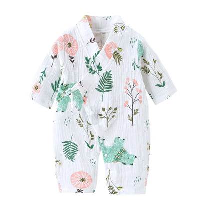 Baby Muslin Cotton Long Sleeve Romper – Unisex Jumpsuit for 0–24 Months