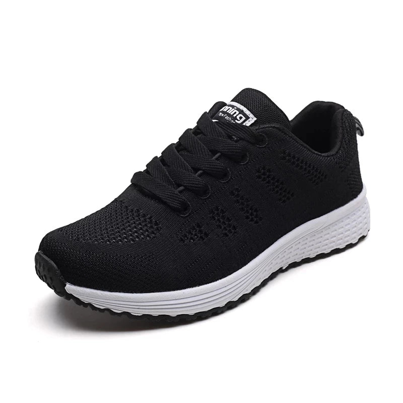 Women's Breathable Mesh Sneakers – Lightweight Casual Walking Flat Shoes