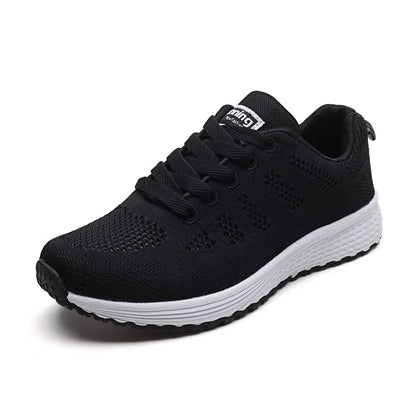 Women's Breathable Mesh Sneakers – Lightweight Casual Walking Flat Shoes