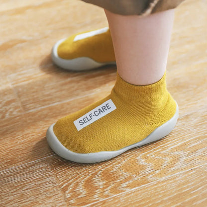Baby Knit Booties – Soft Non-Slip Rubber Sole Barefoot Floor Shoes for Infant Boys & Girls