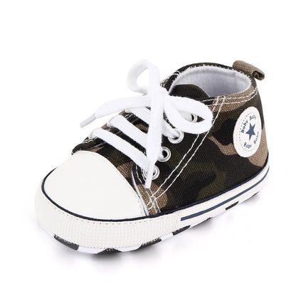 Baby Canvas Sneakers – Classic Soft Sole Non-Slip First Walker Shoes for Boys & Girls