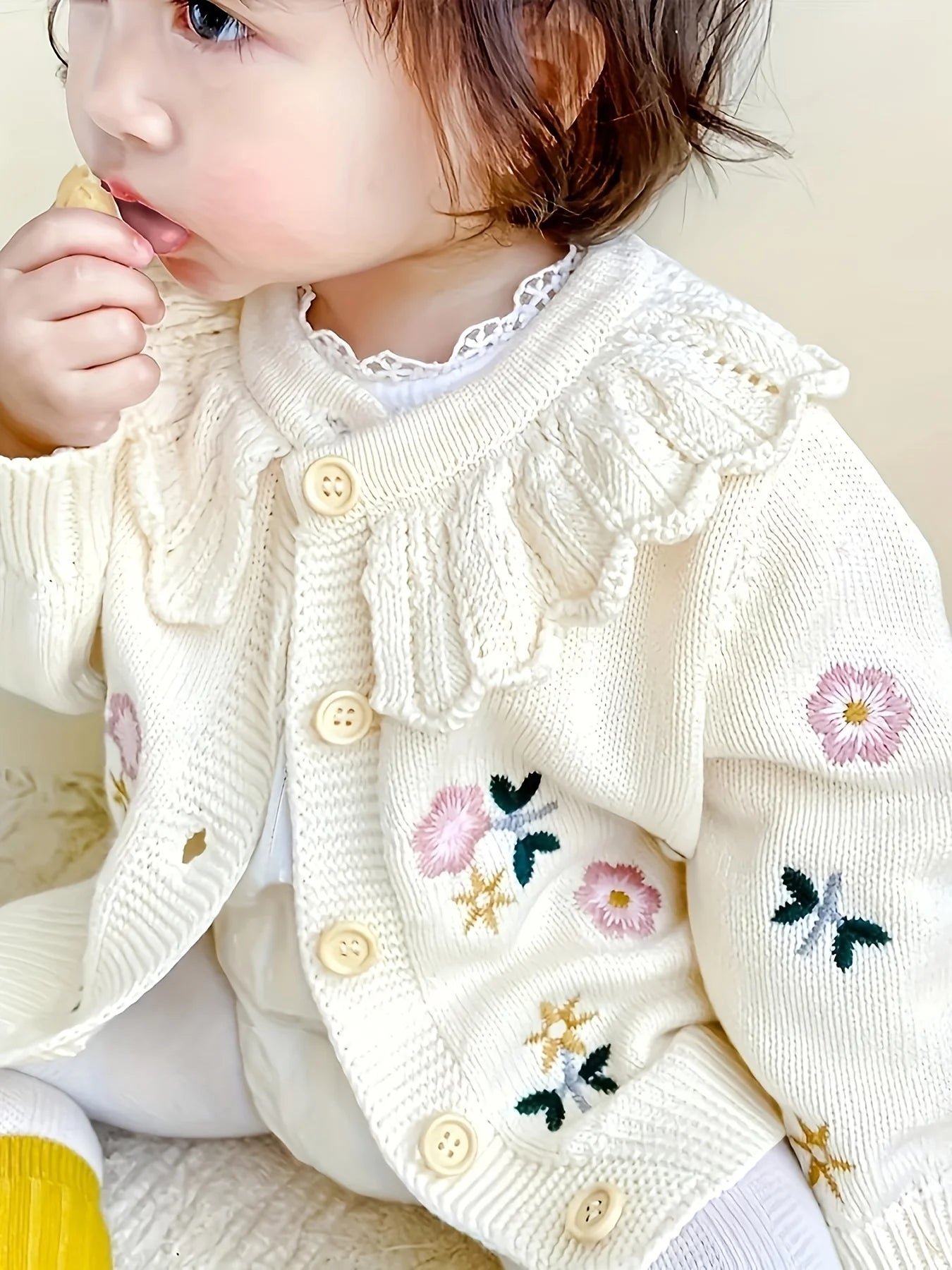 Baby Girl Knitted Cardigan Sweater – Warm Toddler Winter Top for Autumn & Winter