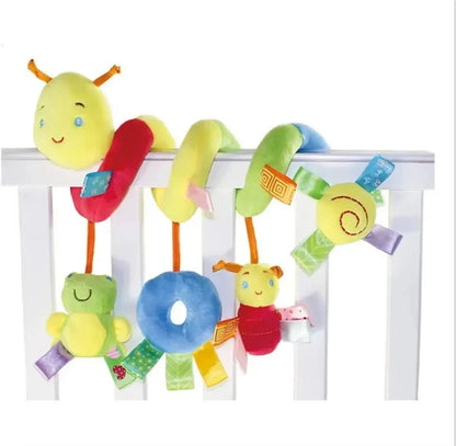 Baby Crib Hanging Rattle Toy – Soft Spiral Stroller & Car Seat Mobile for Newborns