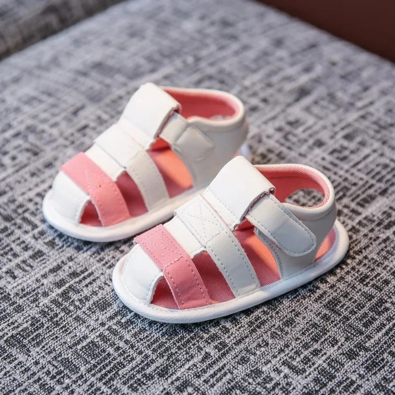 Baby Summer Sandals – Breathable Non-Slip PU Soft Sole Walking Shoes for Boys & Girls