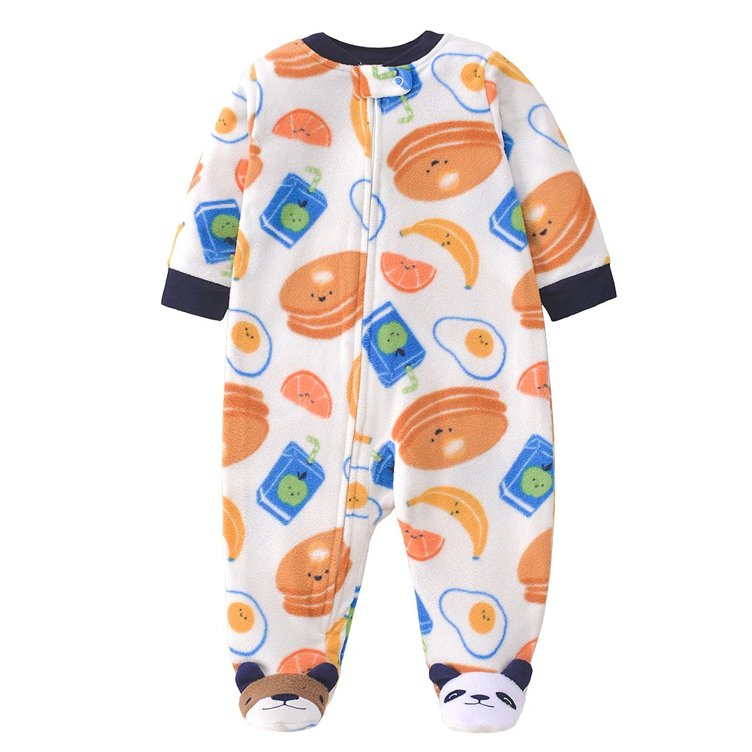 Baby Winter Fleece Romper – Warm Unisex Jumpsuit for Newborns 3–12 Months