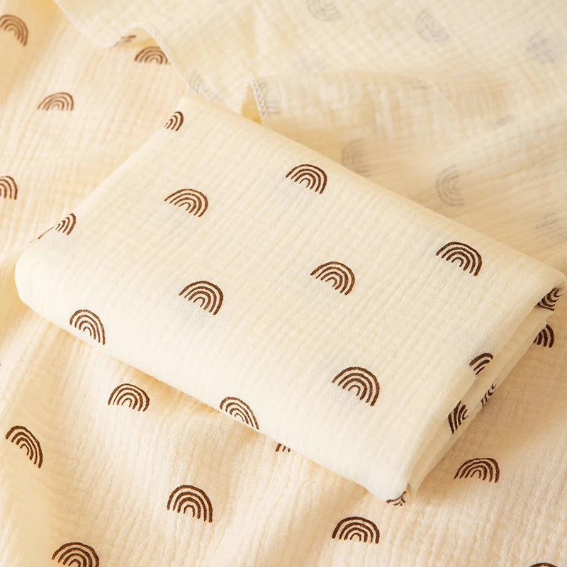 Baby Double-Layer Swaddle Blanket – Soft Breathable Newborn Wrap Quilt for All Seasons
