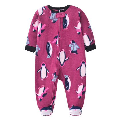 Baby Winter Fleece Romper – Warm Unisex Jumpsuit for Newborns 3–12 Months