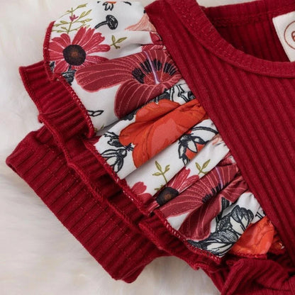 Summer Baby Girl Dress – Bowknot Striped Floral Jumpsuit Cotton Crawling Clothes for Newborns