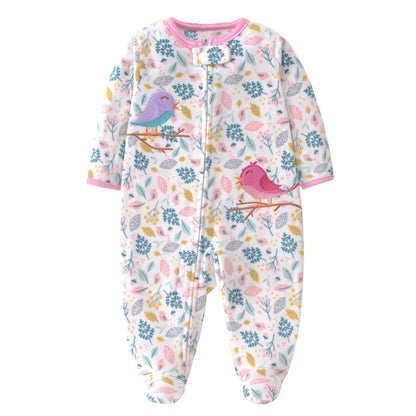Baby Winter Fleece Romper – Warm Unisex Jumpsuit for Newborns 3–12 Months