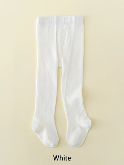 Baby Girls Pantyhose Tights – Soft Elastic Waist Solid Color Stockings for Newborns & Toddlers