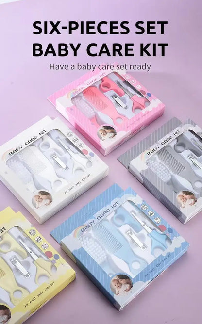 Baby Grooming Kit – 5-in-1 BPA-Free Newborn Care Set with Comb, Brush, Nail Clippers & Scissors