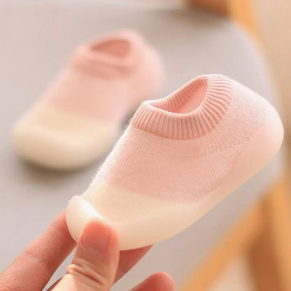 Baby Knit Booties – Soft Non-Slip Rubber Sole Barefoot Floor Shoes for Infant Boys & Girls