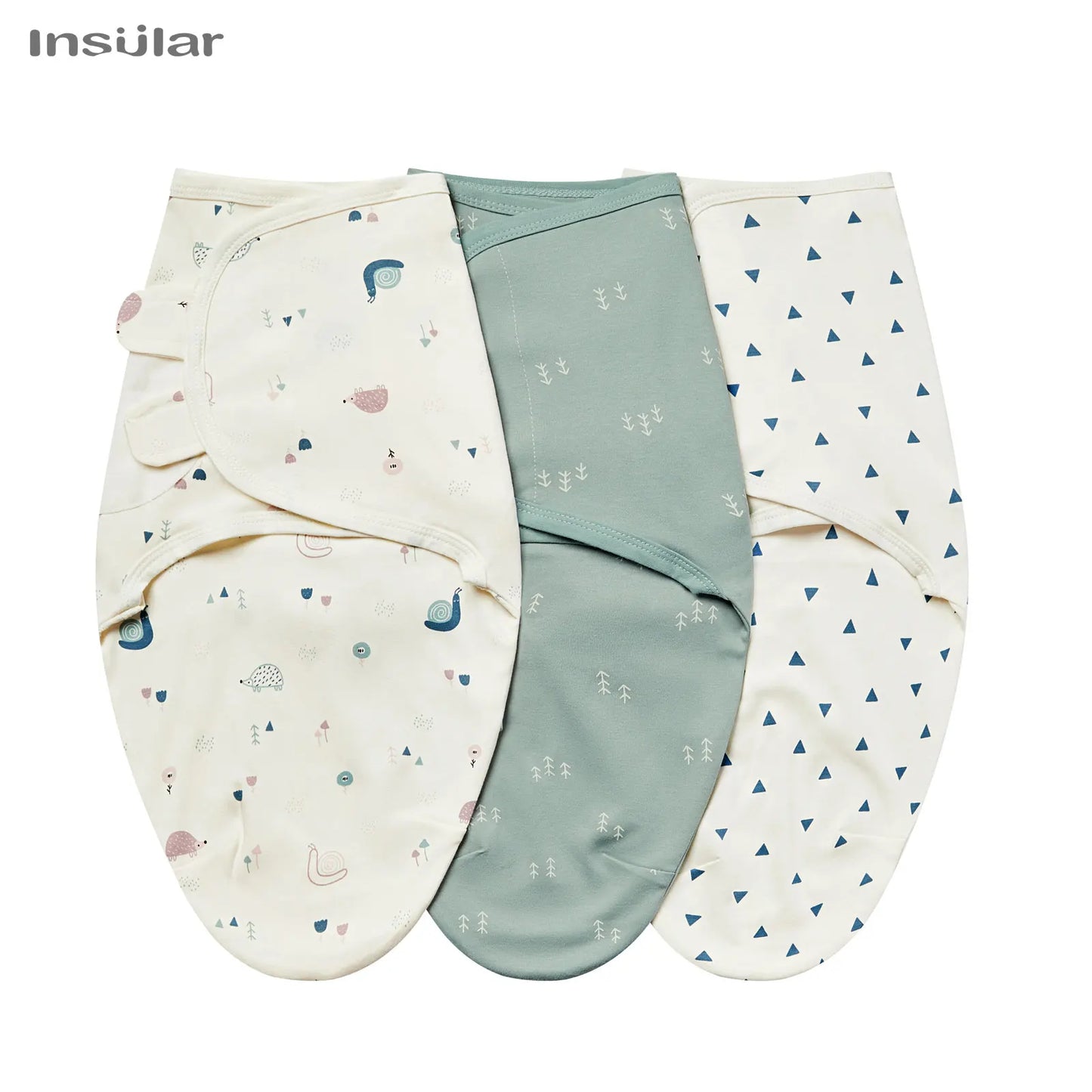 Baby Swaddle Blanket 3-Pack – 100% Cotton Adjustable Newborn Wrap Set for 0–6 Months