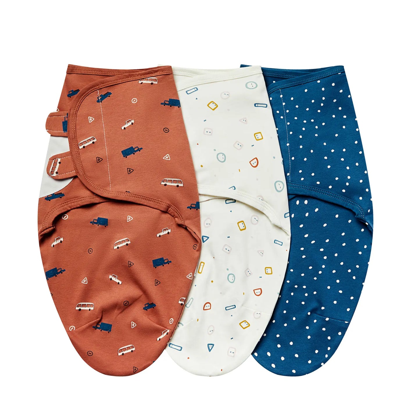 Baby Swaddle Blanket 3-Pack – 100% Cotton Adjustable Newborn Wrap Set for 0–6 Months