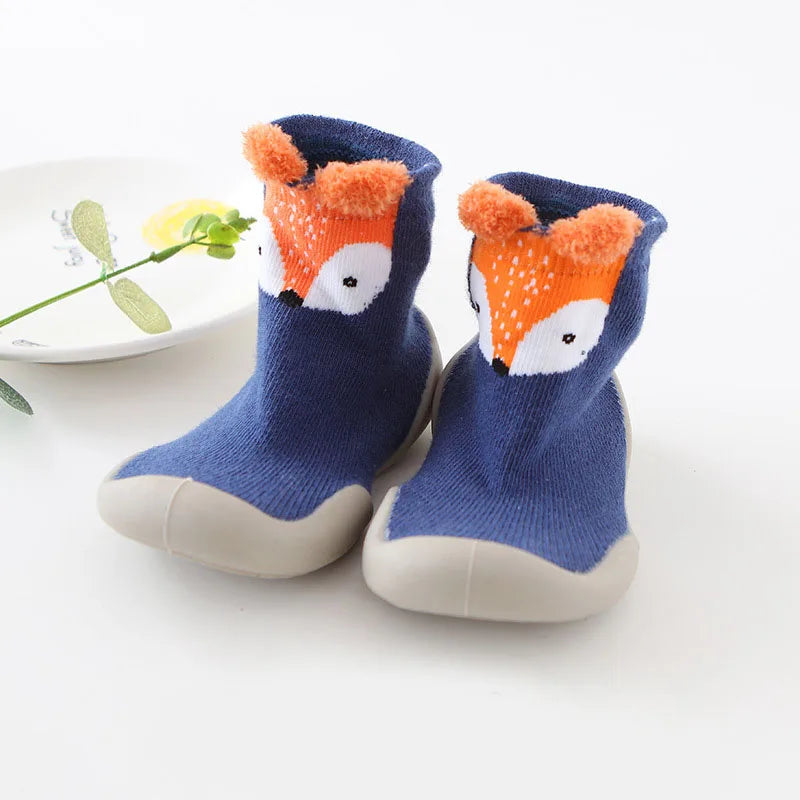 Baby Knit Booties – Soft Non-Slip Rubber Sole Barefoot Floor Shoes for Infant Boys & Girls