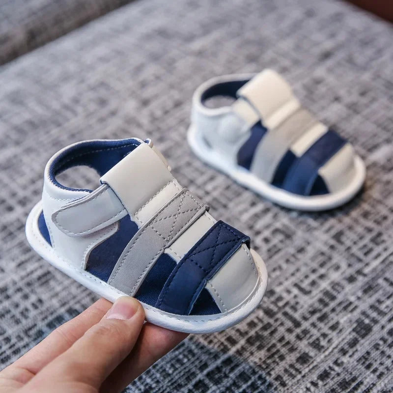 Baby Summer Sandals – Breathable Non-Slip PU Soft Sole Walking Shoes for Boys & Girls