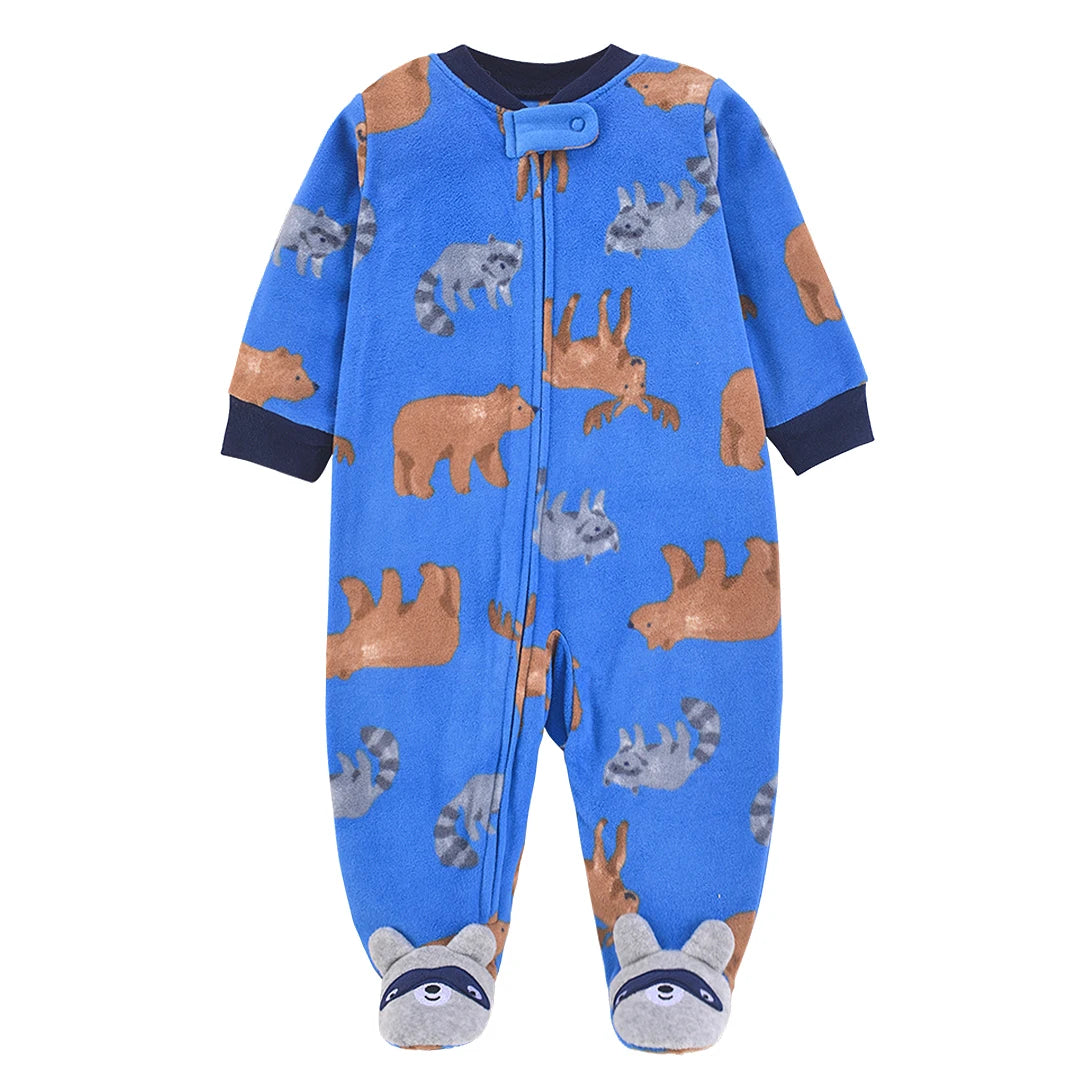 Baby Winter Fleece Romper – Warm Unisex Jumpsuit for Newborns 3–12 Months