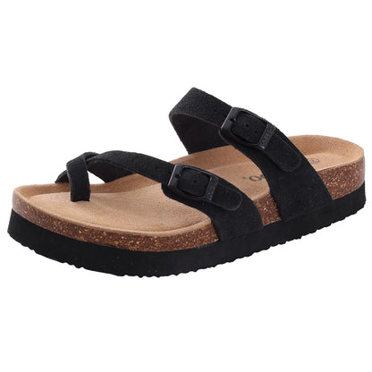 Women's Cork Mule Clogs – Suede Anti-Slip Outdoor Slippers with Arch Support