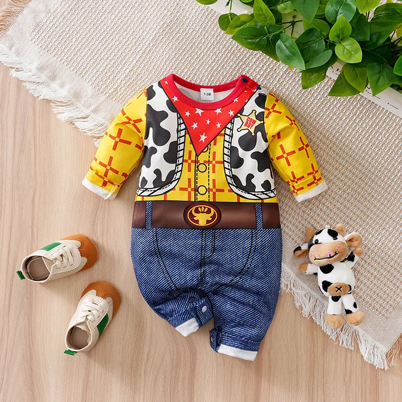 Baby Knitted Cartoon Romper – Soft Unisex Onesie for Newborns, Spring & Autumn