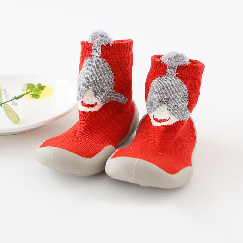 Baby Knit Booties – Soft Non-Slip Rubber Sole Barefoot Floor Shoes for Infant Boys & Girls