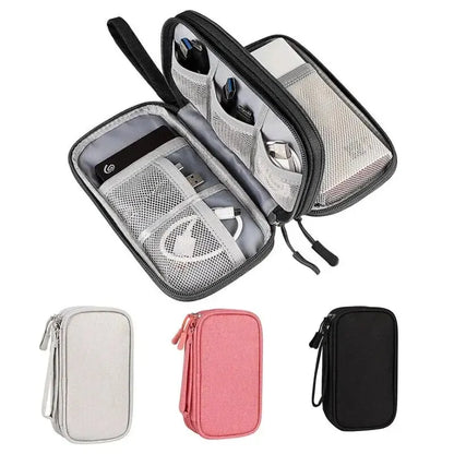Portable Travel Cable Organizer Bag – Waterproof Double Layer Storage Pouch
