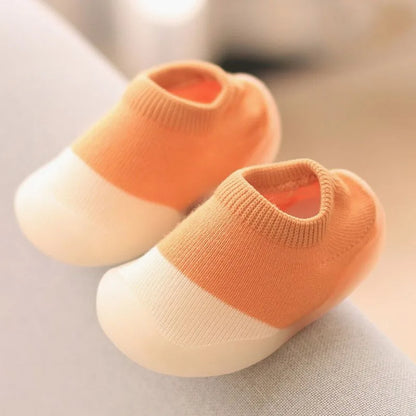 Baby Knit Booties – Soft Non-Slip Rubber Sole Barefoot Floor Shoes for Infant Boys & Girls
