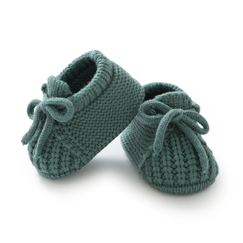 Baby Knitted Booties – Warm Soft Sole First Shoes for Newborns & Toddlers 0–18 Months