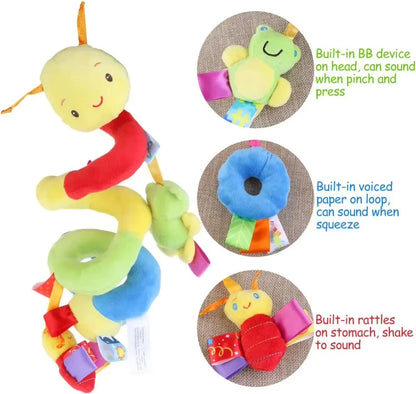 Baby Crib Hanging Rattle Toy – Soft Spiral Stroller & Car Seat Mobile for Newborns