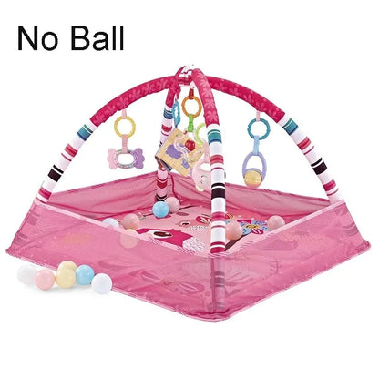 Baby Play Gym Mat with Rack – Newborn Activity Tummy Time Blanket 0-36 Months