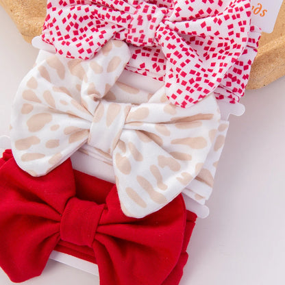 Baby Headbands 3-Pack – Cute Cotton Bow & Print Hairbands for Newborns