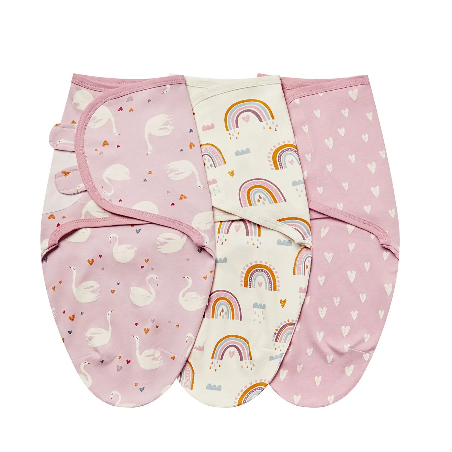 Baby Swaddle Blanket 3-Pack – 100% Cotton Adjustable Newborn Wrap Set for 0–6 Months