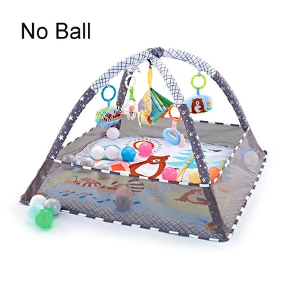 Baby Play Gym Mat with Rack – Newborn Activity Tummy Time Blanket 0-36 Months