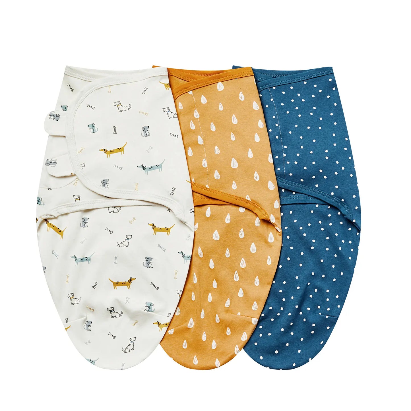 Baby Swaddle Blanket 3-Pack – 100% Cotton Adjustable Newborn Wrap Set for 0–6 Months
