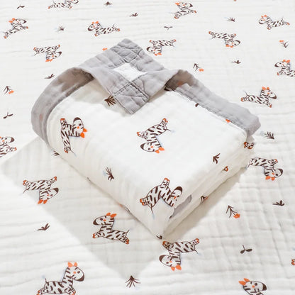Baby 6-Layer Cotton Gauze Blanket – Soft Breathable Newborn Swaddle & Bath Towel
