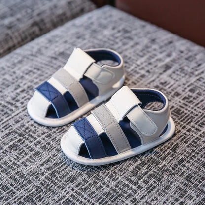 Baby Summer Sandals – Breathable Non-Slip PU Soft Sole Walking Shoes for Boys & Girls