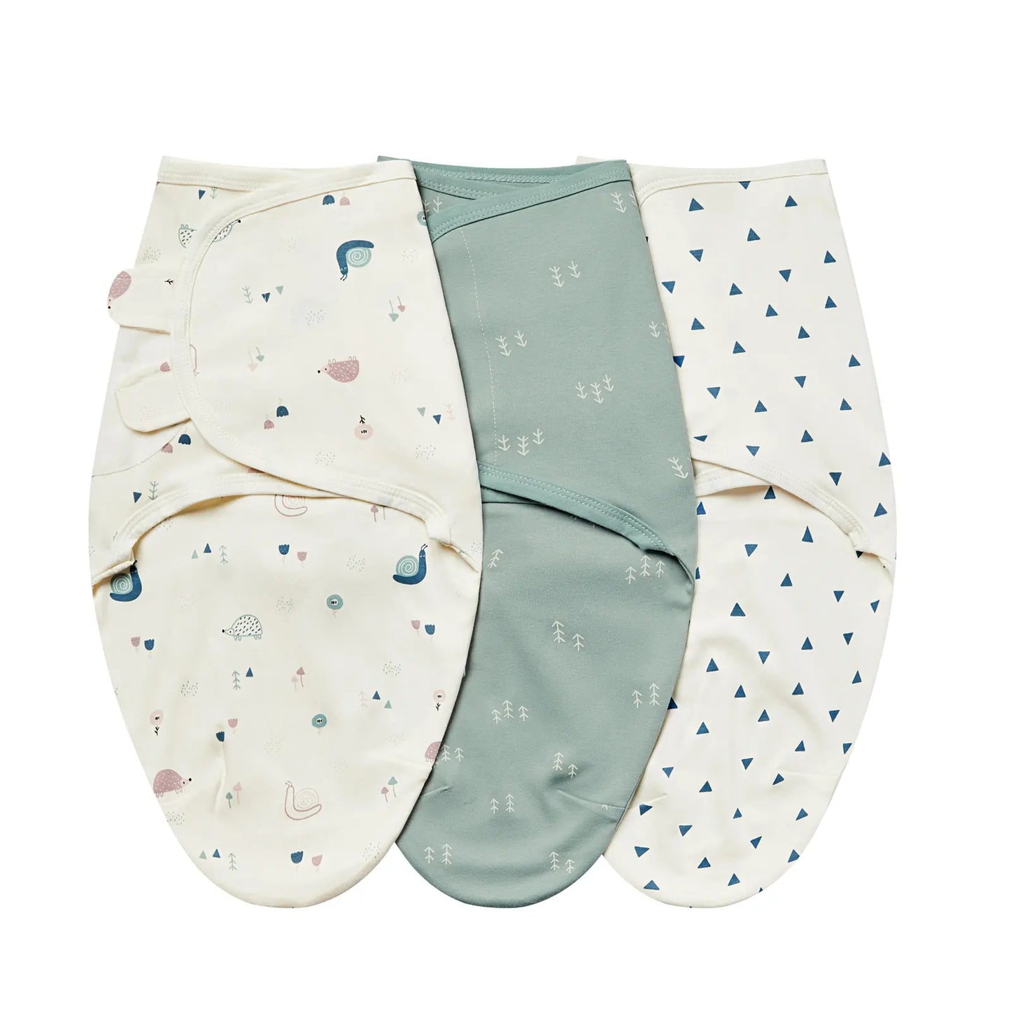 Baby Swaddle Blanket 3-Pack – 100% Cotton Adjustable Newborn Wrap Set for 0–6 Months