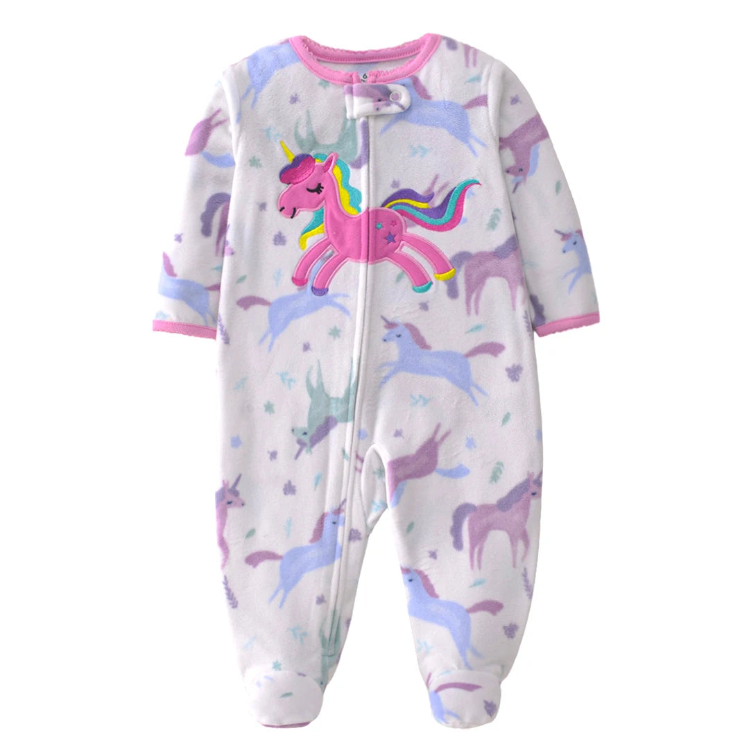 Baby Winter Fleece Romper – Warm Unisex Jumpsuit for Newborns 3–12 Months