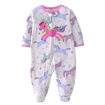Baby Winter Fleece Romper – Warm Unisex Jumpsuit for Newborns 3–12 Months