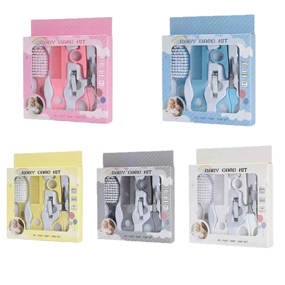 Baby Grooming Kit – 5-in-1 BPA-Free Newborn Care Set with Comb, Brush, Nail Clippers & Scissors