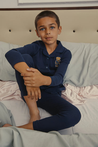 Kids Unisex Knit Romper Set – Casual Cotton Homeclothes for Boys & Girls
