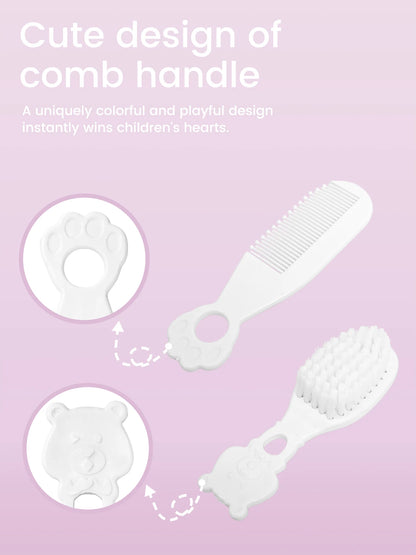 Baby Grooming Kit – 5-in-1 BPA-Free Newborn Care Set with Comb, Brush, Nail Clippers & Scissors