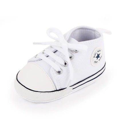 Baby Canvas Sneakers – Classic Soft Sole Non-Slip First Walker Shoes for Boys & Girls