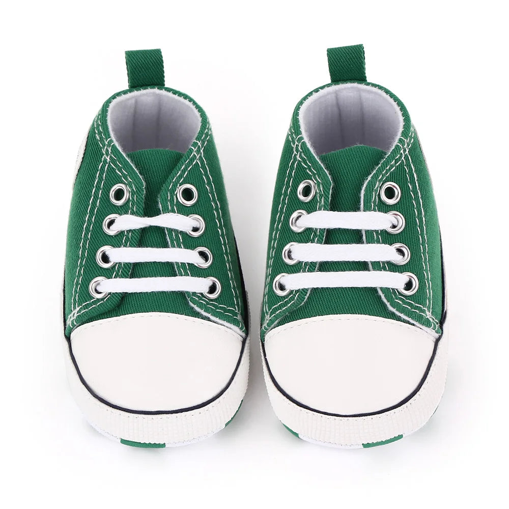 Baby Canvas Sneakers – Classic Soft Sole Non-Slip First Walker Shoes for Boys & Girls