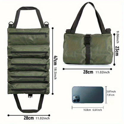 Professional Multi-Pocket Tool Roll Bag – Portable Oxford Cloth Organizer