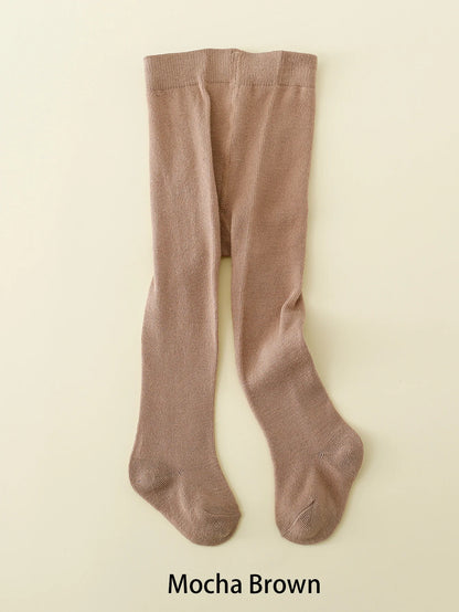Baby Girls Pantyhose Tights – Soft Elastic Waist Solid Color Stockings for Newborns & Toddlers
