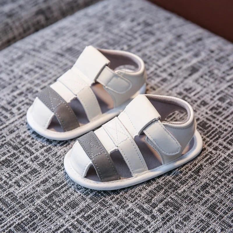 Baby Summer Sandals – Breathable Non-Slip PU Soft Sole Walking Shoes for Boys & Girls