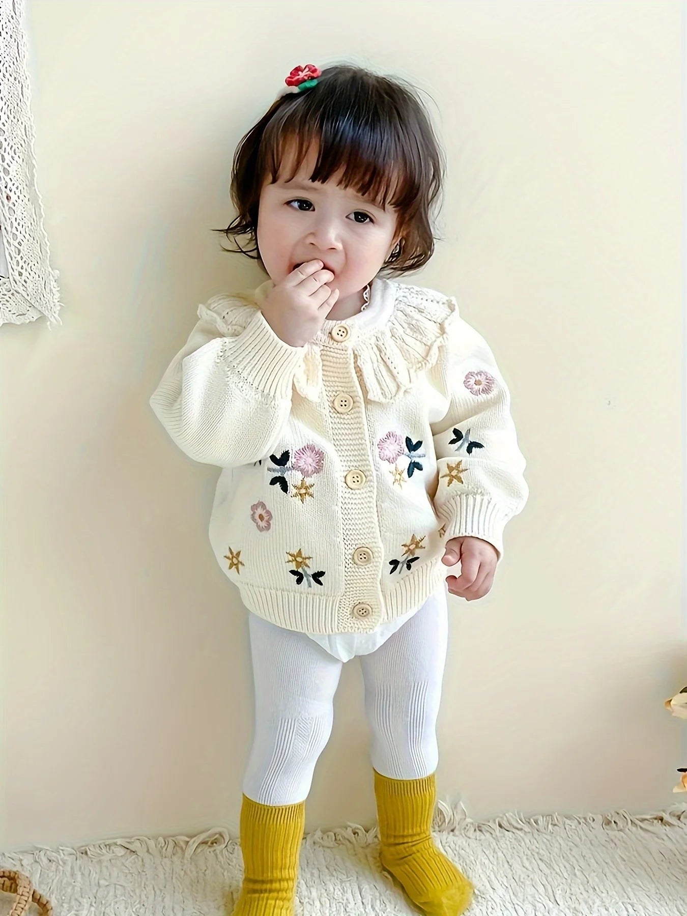 Baby Girl Knitted Cardigan Sweater – Warm Toddler Winter Top for Autumn & Winter