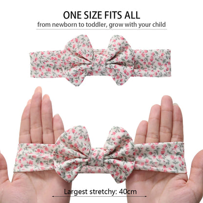 Baby Headbands 3-Pack – Cute Cotton Bow & Print Hairbands for Newborns
